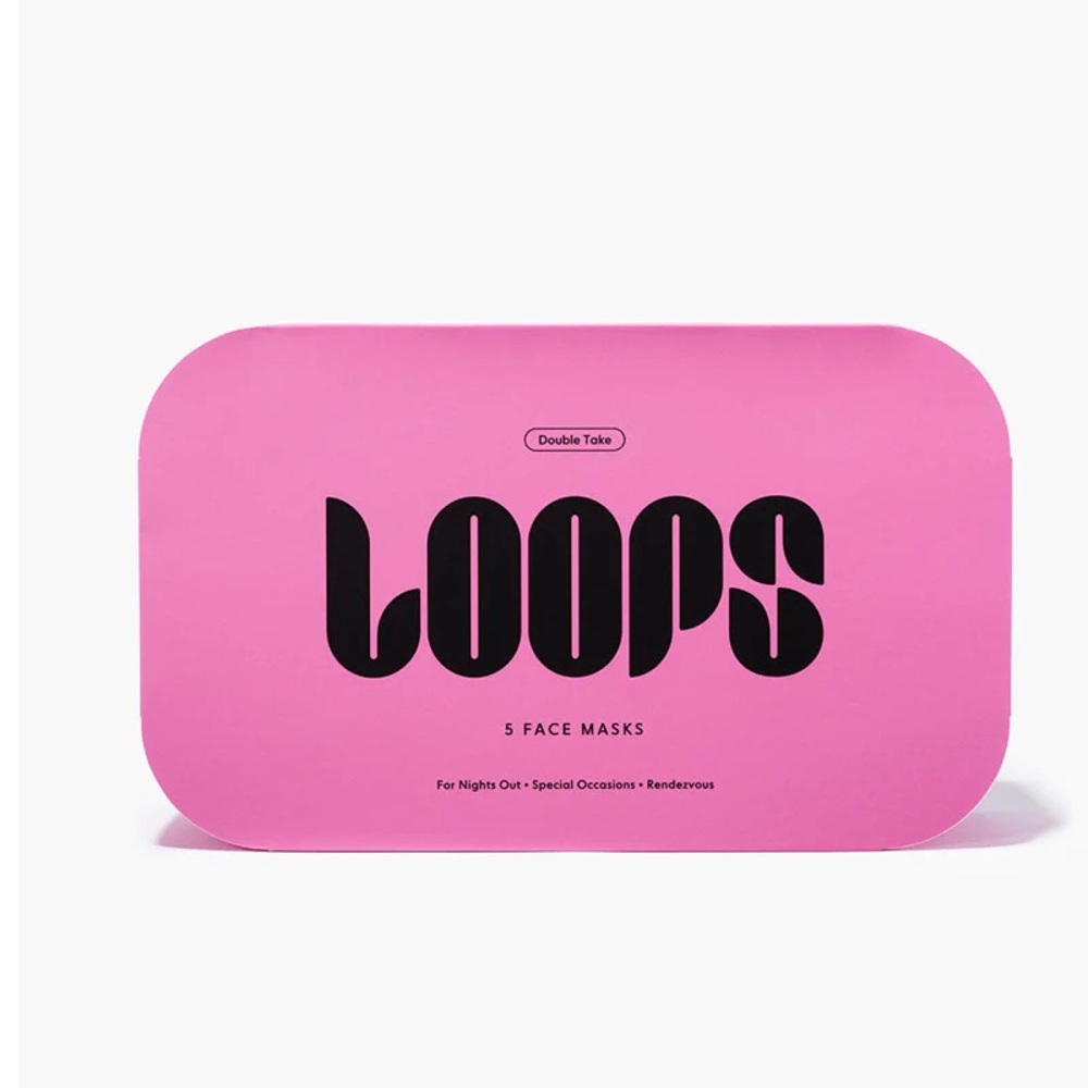 Loops Pink Face Masks, NWT.